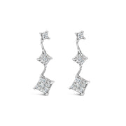 Bids.com 14K White Gold 1 cttw Princess Cut Diamond Earrings (G-H, VS1-VS2) Earrings White Smoke White.Gold / 1