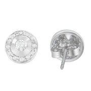 Bids.com 14K White Gold 1/3 cttw Round Cut Diamond Earrings (H-I, SI2-I1) Earrings White Smoke White.Gold / 0.3