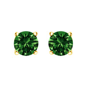 Bids.com 14K White Gold 1.0 Cttw Lab Grown Green Diamond Classic Solitaire Stud Earrings Earrings White Smoke Yellow.Gold / 2