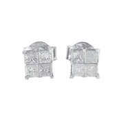 Bids.com 10k White Gold Diamond Stud Earrings (0.60 cttw, I-J Color, I2-I3 Clarity) Earrings White Smoke White.Gold / 0.6