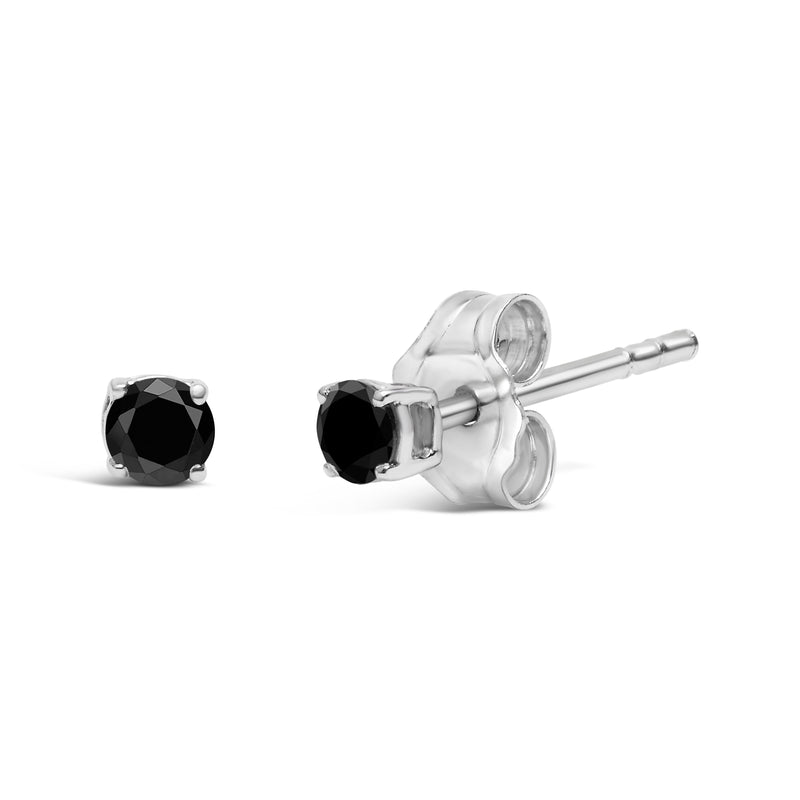 Bids.com .925 Sterling Silver 1/2 Cttw Black Diamond Solitaire Stud Earrings Earrings White Smoke White.Sterling Silver / 0.2,White.Sterling Silver / 0.33,White.Sterling Silver / 0.37,White.Sterling Silver / 0.25,White.Sterling Silver / 0.75
