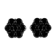 Bids.com .925 Sterling Silver 1/4 Cttw Treated Yellow Diamond Floral Stud Earrings (Yellow Color, I1-I2 Clarity) Earrings Black White.Sterling Silver / 4 / Black Diamond,White.Sterling Silver / 2 / Black Diamond,White.Sterling Silver / 0.5 / Black Diamond
