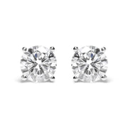 Bids.com IGI Certified 14K White Gold 5.00 Cttw Round Brilliant-Cut Lab Grown Diamond Classic 4-Prong Stud Earrings with Screw Backs (F-G Color, SI1 Clarity) Earrings White Smoke White.Gold / 5