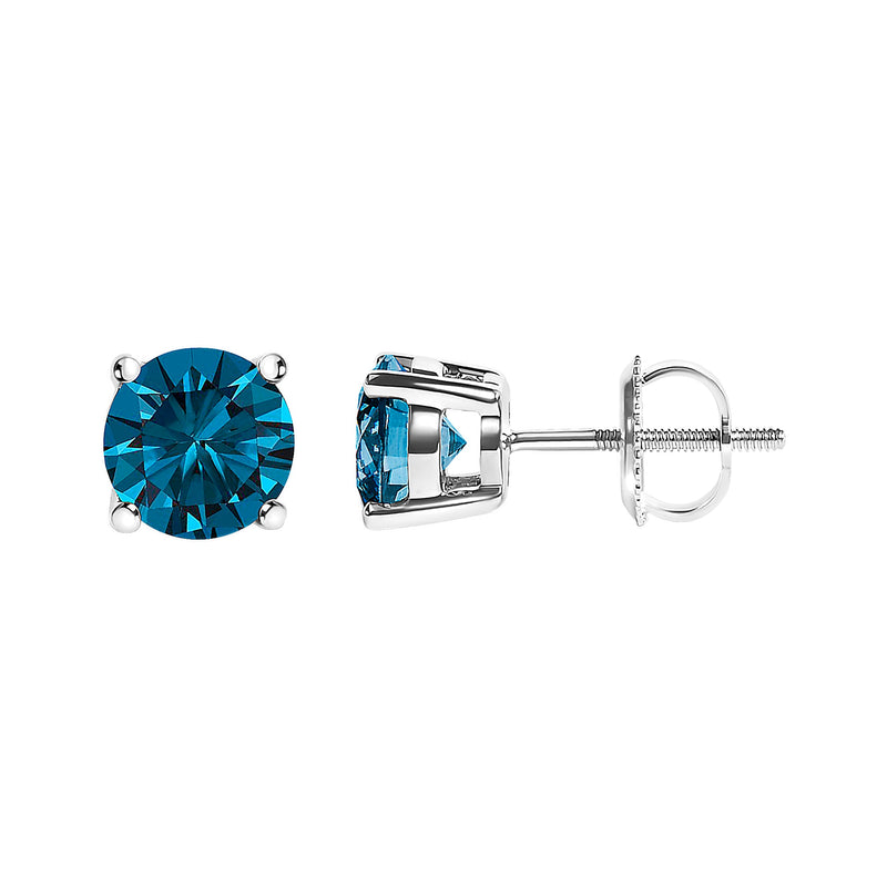 Bids.com 14K White Gold 1.00 Cttw Blue Lab Grown Diamond Stud Earrings with Screw Backs Earrings White Smoke White.Gold / 1,Yellow.Gold / 1,White.Gold / 2,White.Gold / 3,Yellow.Gold / 2,Yellow.Gold / 3