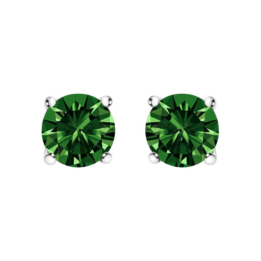 Bids.com 14K White Gold 1.0 Cttw Lab Grown Green Diamond Classic Solitaire Stud Earrings Earrings White Smoke White.Gold / 1