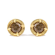 Bids.com 14K Yellow Gold Plated .925 Sterling Silver 1.0 Cttw Round Brilliant Cut Diamond Solitaire Milgrain Stud Earrings (K-L Color, I2-I3 Clarity) Earrings White Smoke Yellow.Sterling Silver / 0.5