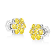 Bids.com .925 Sterling Silver 1/4 Cttw Treated Yellow Diamond Floral Stud Earrings (Yellow Color, I1-I2 Clarity) Earrings White Smoke White.Sterling Silver / 0.25 / Yellow Diamond,White.Sterling Silver / 1 / Green Diamond,Yellow.Sterling Silver / 1 / Yellow Diamond,White.Sterling Silver / 4 / Black Diamond,White.Sterling Silver / 2 / Black Diamond,White.Sterling Silver / 0.5 / Green Dia