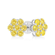 Bids.com .925 Sterling Silver 1/4 Cttw Treated Yellow Diamond Floral Stud Earrings (Yellow Color, I1-I2 Clarity) Earrings White Smoke White.Sterling Silver / 0.25 / Yellow Diamond,White.Sterling Silver / 1 / Green Diamond,Yellow.Sterling Silver / 1 / Yellow Diamond,White.Sterling Silver / 4 / Black Diamond,White.Sterling Silver / 2 / Black Diamond,White.Sterling Silver / 0.5 / Green Dia