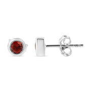 Bids.com .925 Sterling Silver Bezel Set 3.5mm Created Red Ruby Gemstone Solitaire Stud Earrings Earrings White Smoke White.Sterling Silver / Red Ruby,White.Sterling Silver / Red Garnet,White.Sterling Silver / Blue Sapphire,White.Sterling Silver / Purple Amethyst
