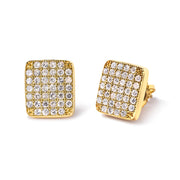 Bids.com 14K Yellow Gold 1/2 Cttw Diamond Square Shaped Composite Cluster Stud  Earrings (I-J Color, I1-I2 Clarity) Earrings White Smoke Yellow.Gold / 0.52