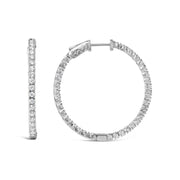 Bids.com 14K White Gold 1 3/4 Cttw Lab Grown Diamond Inside Out Hoop Earrings (G-H Color, VS2-SI1 Clarity) Earrings White Smoke White.Gold / 1.76
