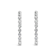 Bids.com 14K White Gold 5.00 Cttw Lab Grown Diamond Inside-Out Hoop Earring Earrings White Smoke White.Gold / 5