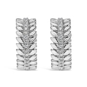 Bids.com 14K White Gold 1/4 Cttw Lab Grown Diamond Leafy Wreath Hoop Earrings (F-G Color, VS1-VS2 Clarity) Earrings White Smoke White.Gold / 0.27