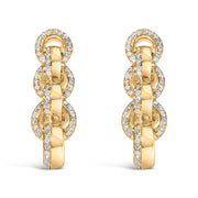Bids.com 14K Yellow Gold Plated .925 Sterling Silver 1/2 Cttw Diamond Chain Link Drop Earrings (H-I Color, I1-I2 Clarity) Earrings White Smoke Yellow.Sterling Silver / 0.51