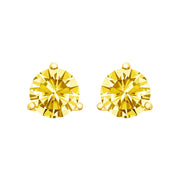 Bids.com 14K White Gold 3-Prong Martini Set 1.0 Cttw Yellow Lab Grown Diamond Solitaire Stud Earrings Earrings White Smoke Yellow.Gold / 1.5