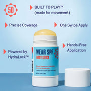 Wear SPF Sunscreen Sport Sticks Lavender Face Stick (1.0 oz),Body Stick (2.25 oz)