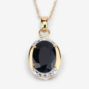 Bids.com 7.50 Carat Genuine Black Sapphire .925 Sterling Silver Pendant Pendants White Smoke