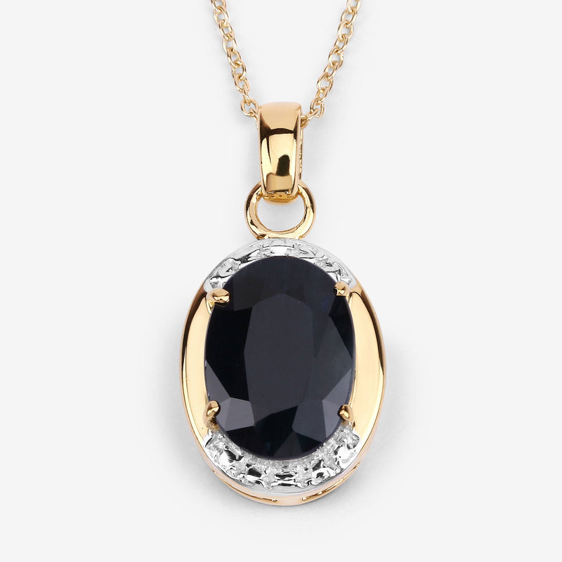 Bids.com 7.50 Carat Genuine Black Sapphire .925 Sterling Silver Pendant Pendants White Smoke
