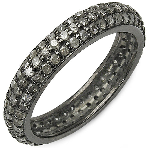 Bids.com 1.40 Carat Genuine TLB Diamond .925 Sterling Silver Ring Rings White Smoke size 6.00,size 7.00,size 8.00,size 9.00