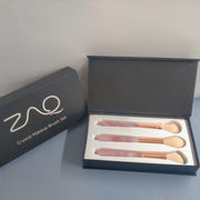 ZAQ Skin & Body Gemstone Make Up Brushes Make Up Dark Gray Amethyst,Rose Quartz,Black Obsidian,Jade