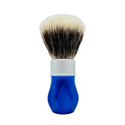 Alpha Brush Shaving Co. Alpha Brush & Shaving Co. Outlaw 26mm & 28mm Shaving Brush Shaving Brush White Smoke Blue/Silver / 26mm