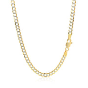 Bids.com 3.6 mm 14k Two Tone Gold Pave Curb Chain Necklaces White Smoke 18 / Two-Tone Gold,20 / Two-Tone Gold,22 / Two-Tone Gold,24 / Two-Tone Gold
