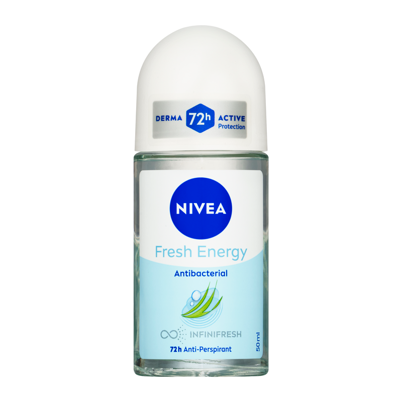 Nivea NIVEA Fresh Energy 72h Anti-Perspirant Roll-On 50ml – Antibacterial & Lemongrass Extract Deodorant & Anti-Perspirant Lavender