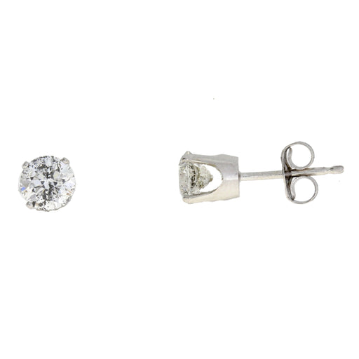 Bids.com 1.00ct Diamond Stud Earrings 14KT White Gold Earrings White Smoke