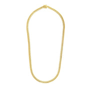 Bids.com 6.9mm 14k Yellow Gold Semi Solid Miami Cuban Chain Necklaces White Smoke 24 / Yellow Gold,26 / Yellow Gold,22 / Yellow Gold