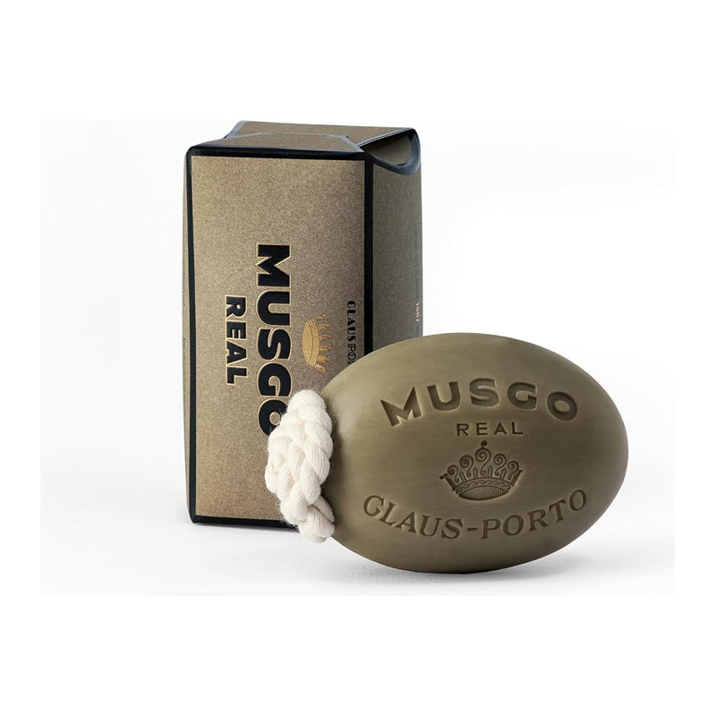 Claus Porto Claus Porto Musgo Real 1887 Soap on a Rope 1887 6.7 oz Bath Soap Light Gray