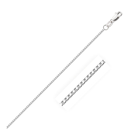 Bids.com 14k White Gold Octagonal Box Chain (1.00 mm) Necklaces White Smoke 16 / White Gold,18 / White Gold,20 / White Gold,24 / White Gold,26 / White Gold