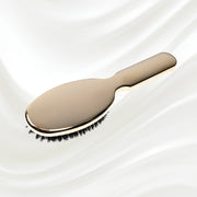 KOH-I-NOOR Beauty USA Metallic Nylon & Boar Bristle Hair Brush - Pneumatic Cushion for All Hair Types Hair Brush Lavender Gold / Large,Chrome / Large,Gold / Small,Chrome / Small