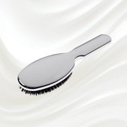 KOH-I-NOOR Beauty USA Metallic Nylon & Boar Bristle Hair Brush - Pneumatic Cushion for All Hair Types Hair Brush White Smoke Gold / Large,Chrome / Large,Gold / Small,Chrome / Small