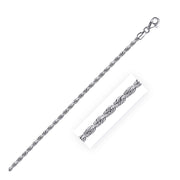 Bids.com 2.5mm 14k White Gold Solid Diamond Cut Rope Chain Necklaces White Smoke 16 / White Gold,18 / White Gold,20 / White Gold,22 / White Gold,24 / White Gold,30 / White Gold