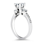 Bids.com 14k White Gold Three Stone Engagement Ring with Diamond Band Rings White Smoke 4 / White Gold,4.5 / White Gold,5 / White Gold,5.5 / White Gold,6 / White Gold,6.5 / White Gold,7 / White Gold,7.5 / White Gold,8 / White Gold,8.5 / White Gold,9 / White Gold