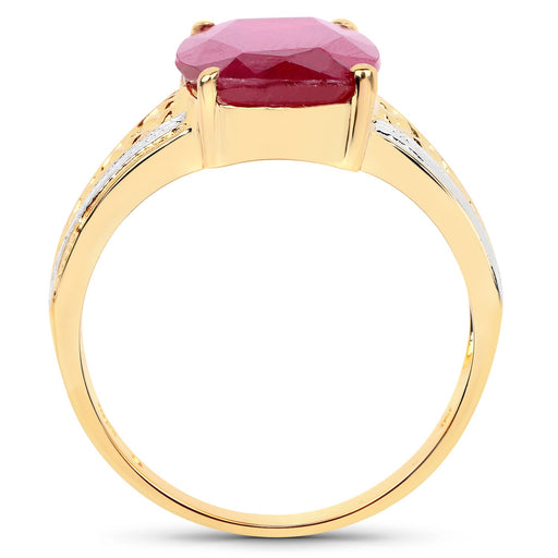 Bids.com 7.50 Carat Glass Filled Ruby .925 Sterling Silver Ring Rings White Smoke size 6.00,size 7.00,size 8.00,size 9.00,size 5.00