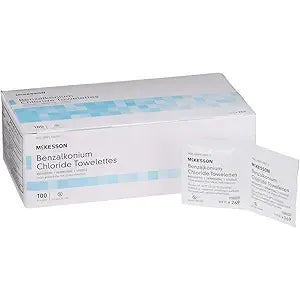 McKesson Mckesson Benzalkonium Choloriade Towelettes Antiseptics & Cleaning Supplies White Smoke
