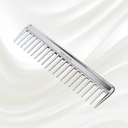 KOH-I-NOOR Beauty USA Metallic Wide Tooth Comb - Chrome & Gold Plated for Wet Hair Detangling Comb Lavender Chrome