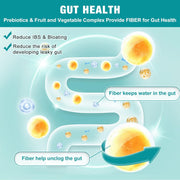 Nature Target 5-in-1 Digestive Health Probiotics with 100B CFUs + 200mg, 90 Vegan Caps Probiotic Powder Blue
