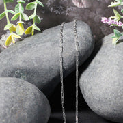 Bids.com 14K White Gold Fine Paperclip Chain (1.5mm) Necklaces Gray 16 / White Gold,18 / White Gold,20 / White Gold,24 / White Gold
