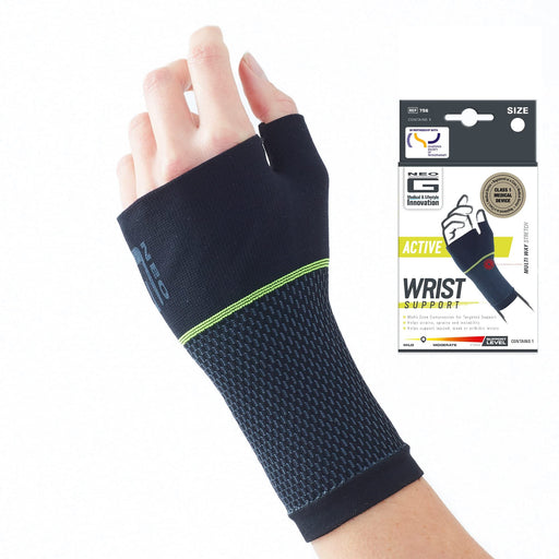 Neo G Neo G Active Wrist Support - Medium, 1 Count Supports & Braces White Smoke