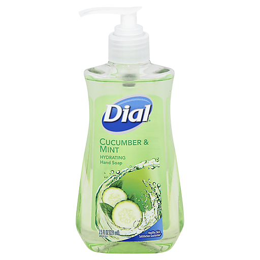 Dial Dial Liquid Hand Soap, Cucumber & Mint, 7.5 Fluid Ounces Cucumbers White Smoke