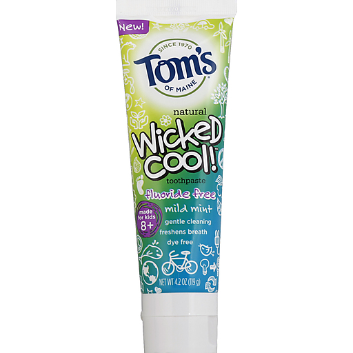 Tom's of Maine Tom's of Maine Toothpaste, Fluoride Free, Mild Mint 4.2 Oz Toothpaste White Smoke