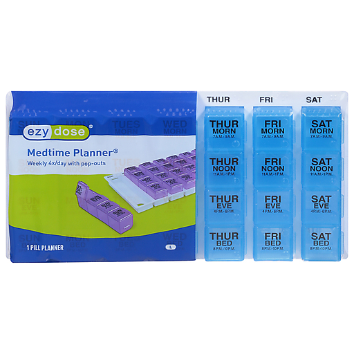 Ezy Dose Ezy Dose Medication Organizer - Weekly Health & Beauty Yellow Green