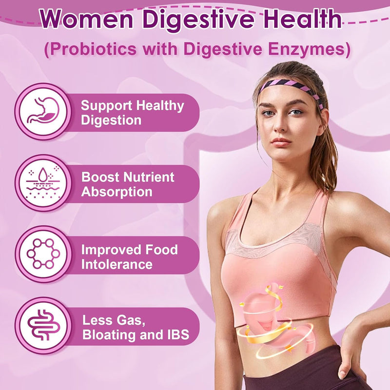 Nature Target Women's Probiotics for Gut Health, 100B CFUs, 180 Vegan Caps Probiotic Thistle