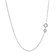 Bids.com 14k White Gold Faceted Cable Link Chain 1.3mm Necklaces White Smoke 16 / White Gold,18 / White Gold,20 / White Gold,One / White Gold