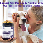 Nature Target Chicken flavor Probiotics for Dogs & Cats, 6 Billion CFUs, 180 Chews Pet Vitamins Supplements White Smoke