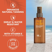 Piz Buin Piz Buin Tan & Protect Sun Oil Spray SPF15 150ml Sun Oil Spray Chocolate