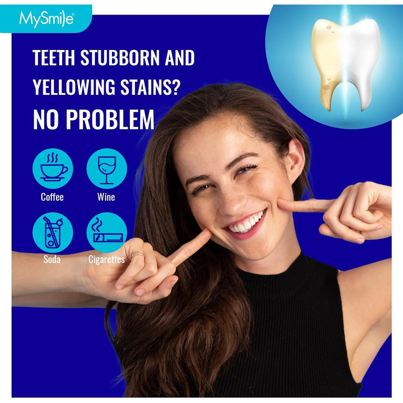 MySmile Prefilled Teeth Whitening Trays w/ 12% Hydrogen Peroxide Teeth Whitening Black