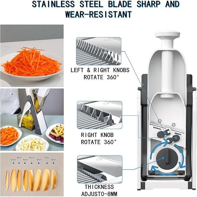 SmartPursue™ 15-in-1 Vegetable Chopper and Slicer Kitchen Slicers White Smoke As shown BLUE,As shown Gray,Grey,Red,Green,Peacock Blue